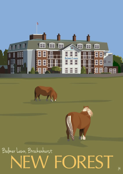 Pack of 5 postcards (Balmer Lawn, Brockenhurst)