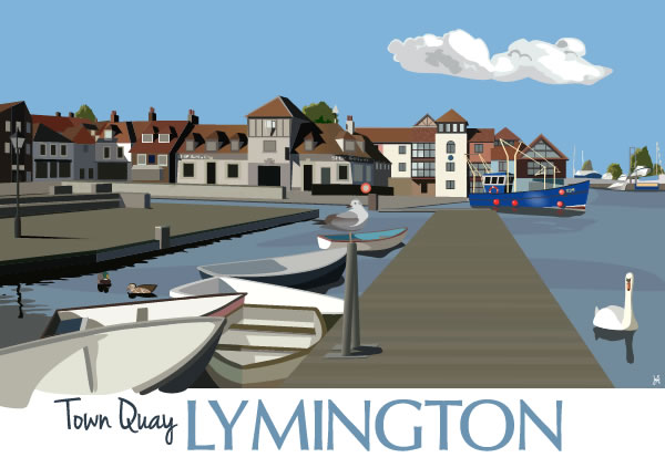 A5 Card (Town Quay, Lymington)