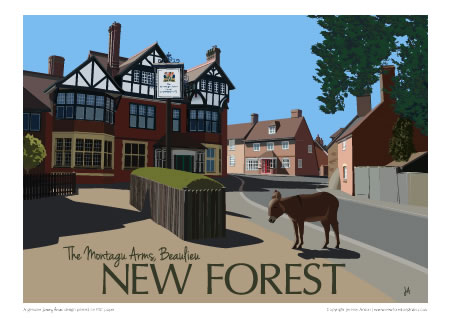 A4 Poster  (Montagu Arms, Beaulieu)