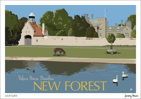 A3 Fine Art Print (Palace House, Beaulieu) in Limited Edition of 250
