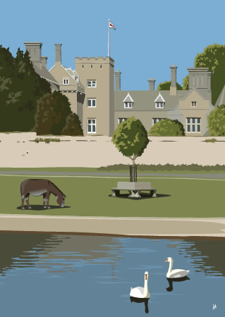 Pack of 5 postcards (Palace House, Beaulieu)