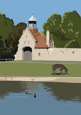 Pack of 5 postcards (Palace House, Beaulieu)