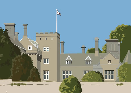 Pack of 5 postcards (Palace House, Beaulieu)